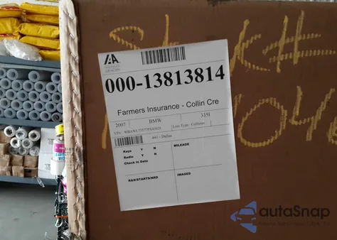 2007 BMW 335I from USA, damaged, VIN WBAWL73577PX45828